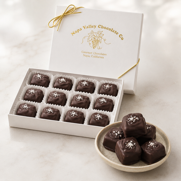 Salted Caramels. The perfect gift. Napa Valley Chocolate Company
