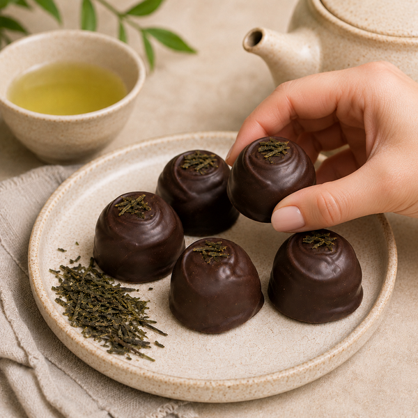 Enjoying Green Tea Chocolate Truffles