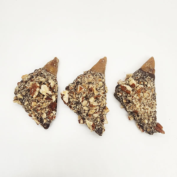 Chocolate covered  Pecan English Toffee in Gift Box. Toffee Lovers, Handcrafted Artisan Chocolate Pecan Toffee