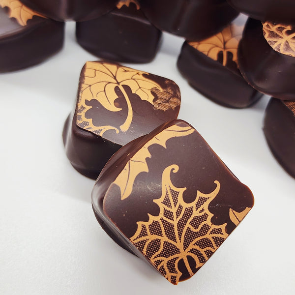 Chocolate Covered Pumpkin Spice Caramels
