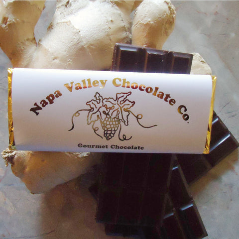 Candied Ginger Chocolate Bar, Gourmet Chocolate Bar, Chocolate Candy Bar